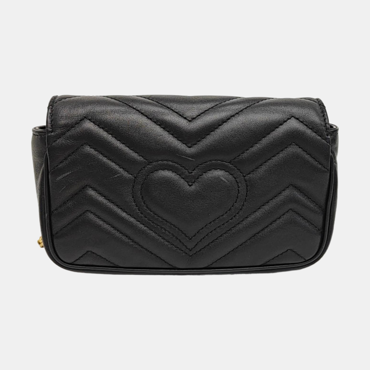 GG Marmont Mini Quilted Calfskin Black