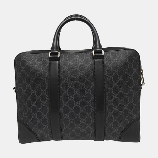 Monogram Coated Canvas Shoulder Bag Black