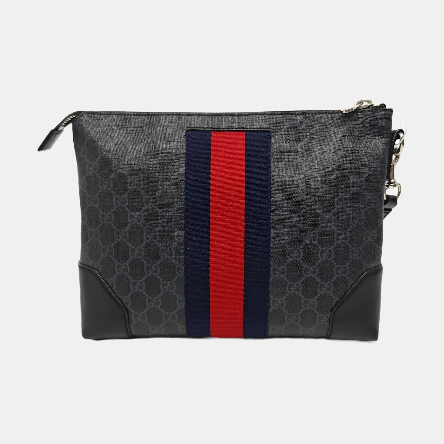 Ophidia Large Monogram Coated Canvas Gray