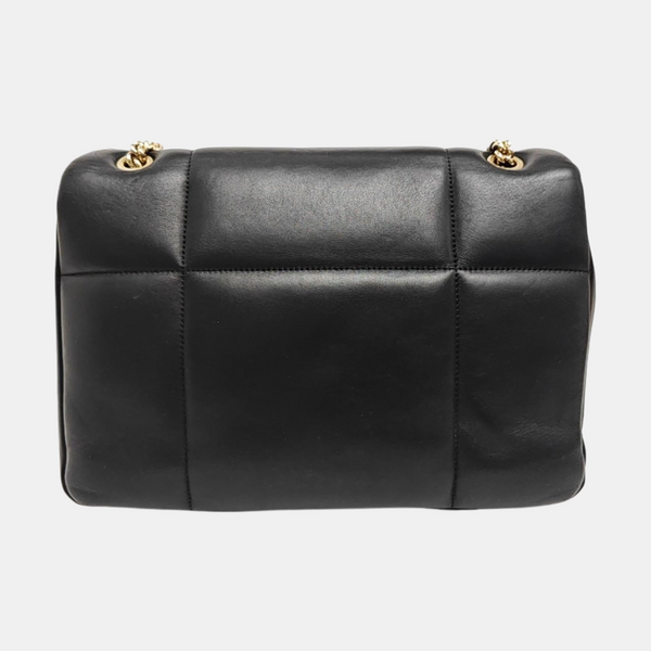 Quilted Calfskin Shoulder Bag Black