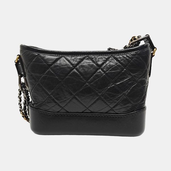 GABRIELLE Small Quilted Calfskin Black