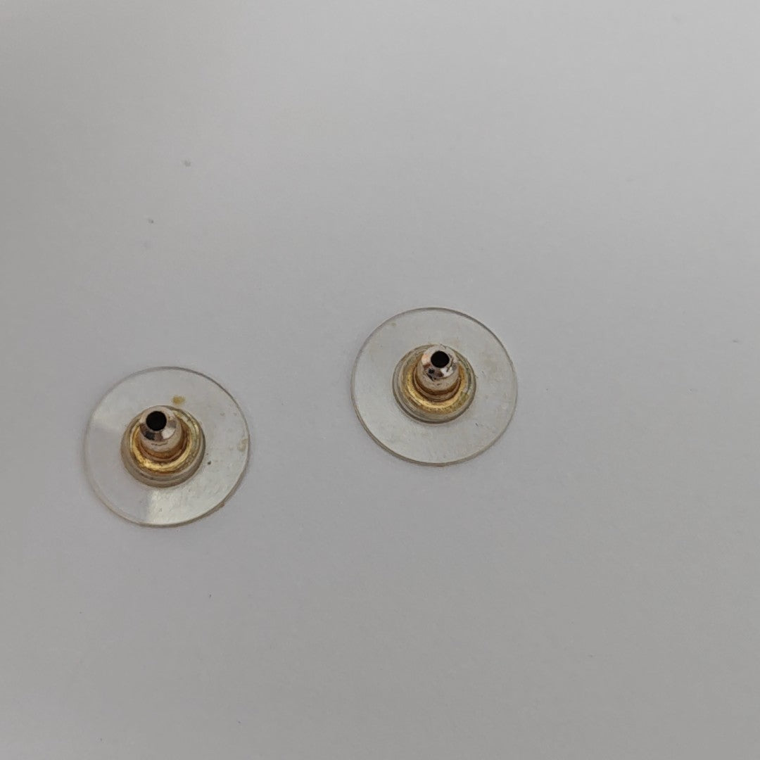 CC Logo Metal Gold Stud Earrings