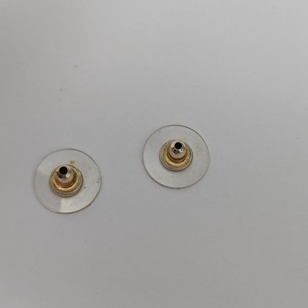 CC Logo Metal Gold Stud Earrings
