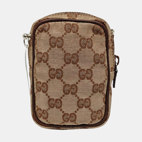 Monogram Canvas Clutch Beige