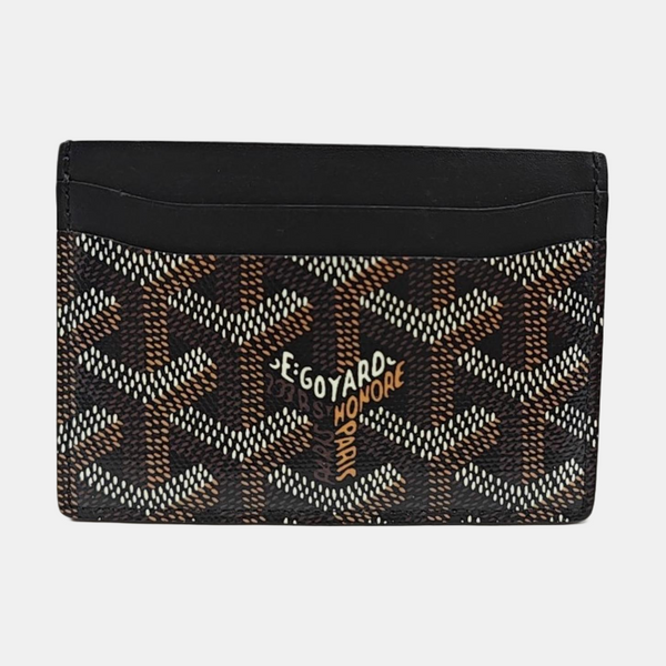 Coated Canvas Card Holder Black