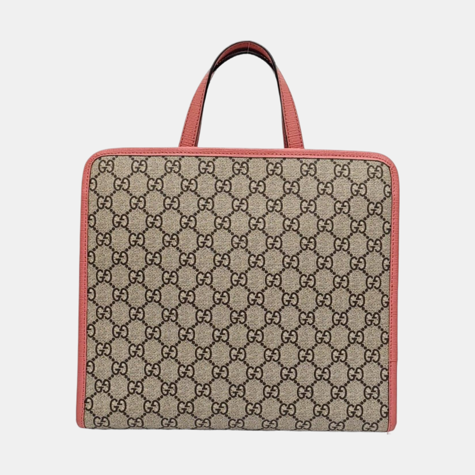 Monogram Coated Canvas Tote Bag Beige