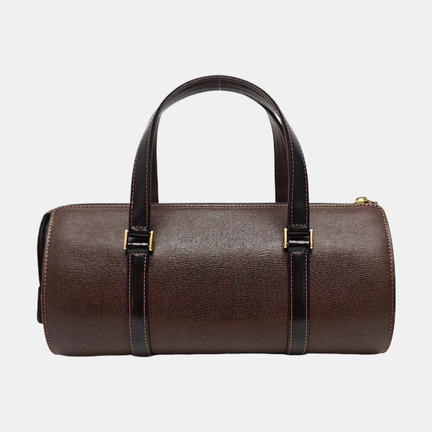 Calfskin Top Handle Bag Brown