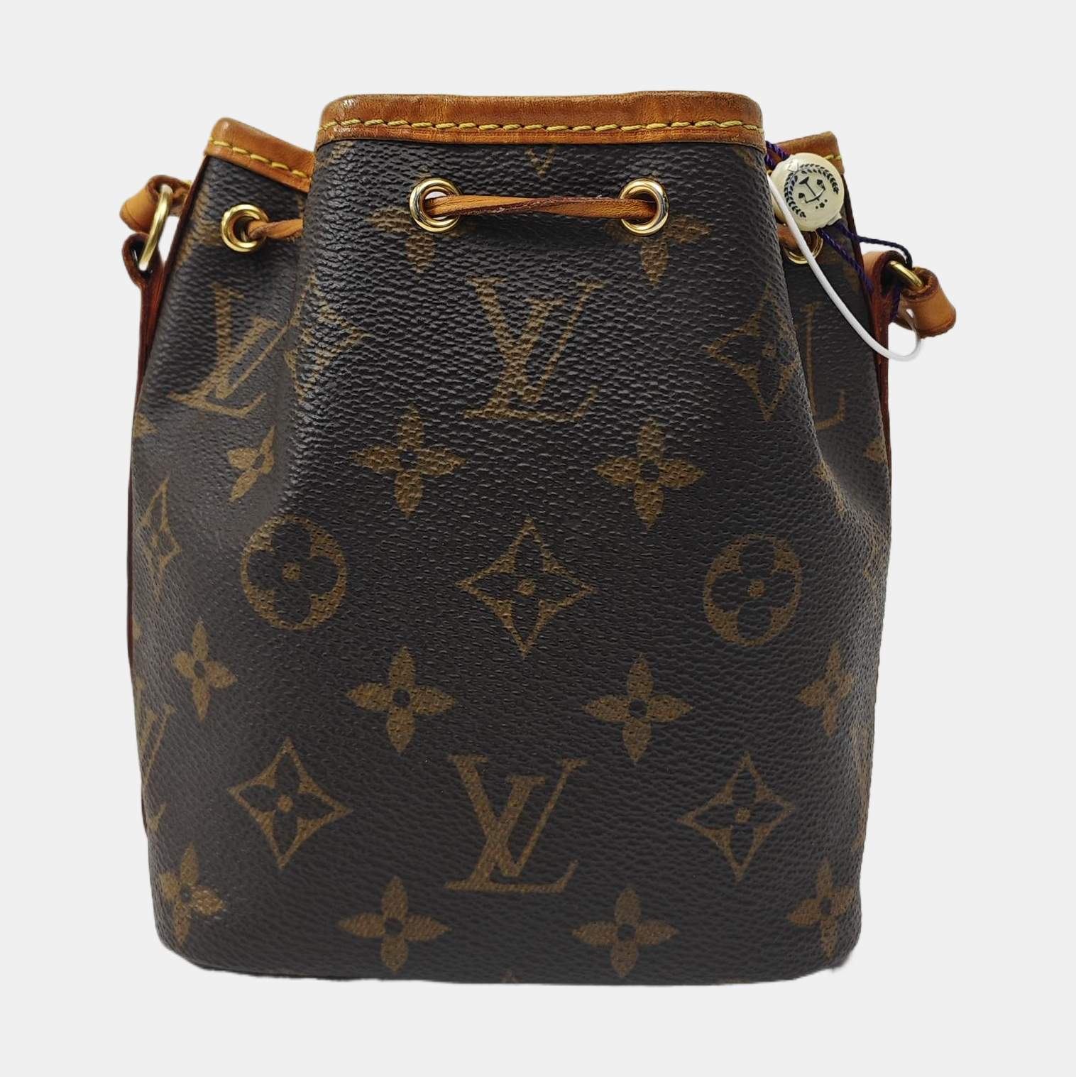NÉONOÉ Nano Monogram Coated Canvas Brown