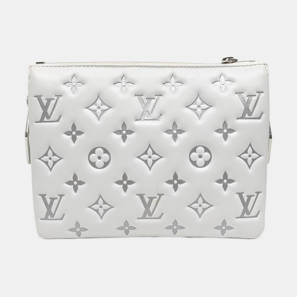 COUSSIN BB Monogram Lambskin White
