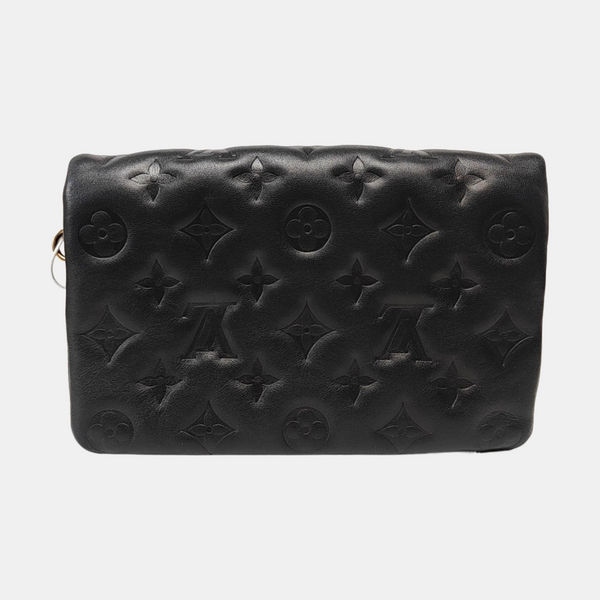 Authenticated pre-owned  COUSSIN Monogram Lambskin Black - Shoulder Bag at Looply