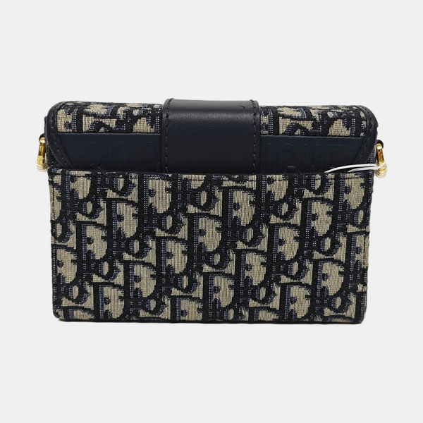 30 Montaigne Mini Oblique Canvas Blue