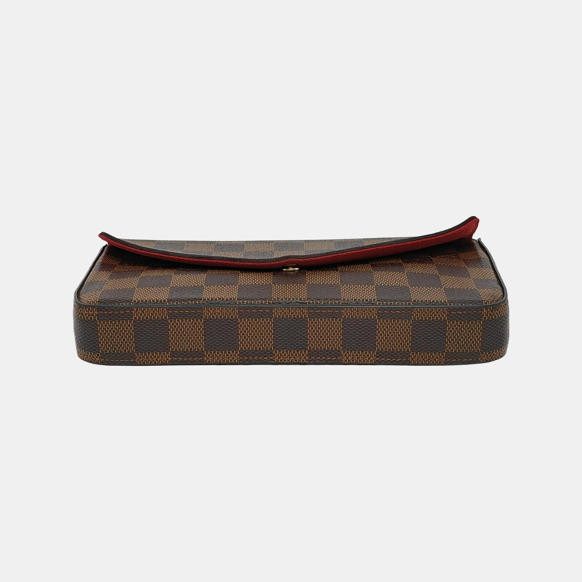 FÉLICIE Damier Ebene Coated Canvas Brown