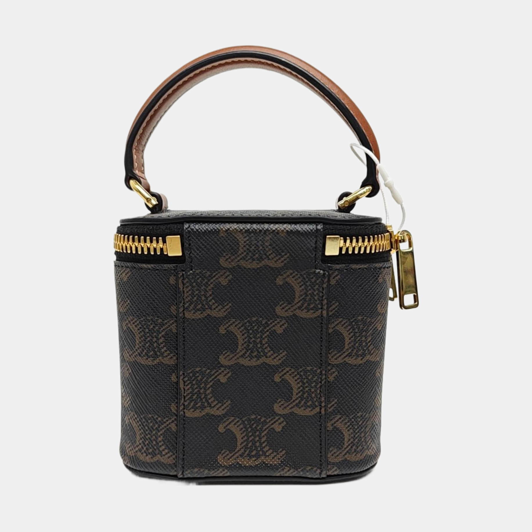 Coated Canvas Shoulder Bag Black