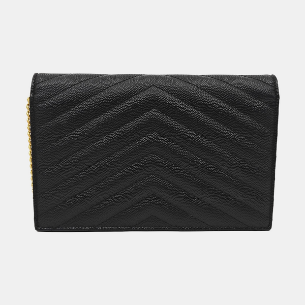 MONOGRAM WOC Chevron Calfskin Black