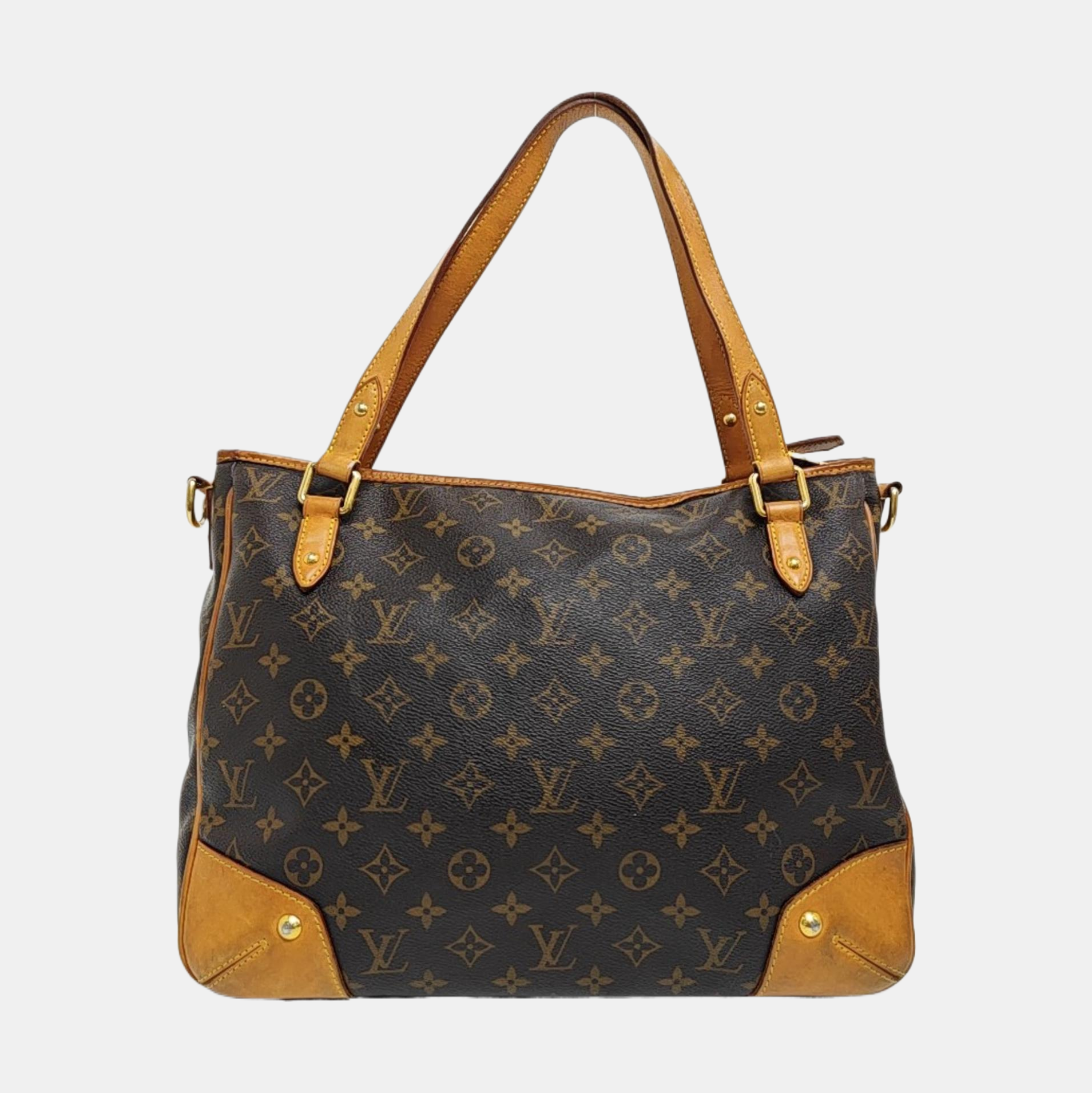 ESTRELA MM Monogram Coated Canvas Brown