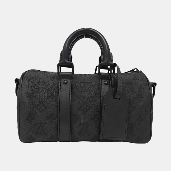 KEEPALL 25 Monogram Calfskin Black