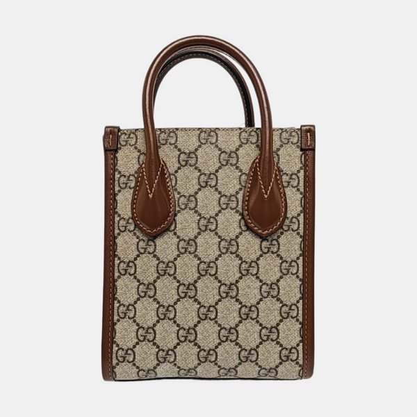 Retro Mini Monogram Coated Canvas Beige