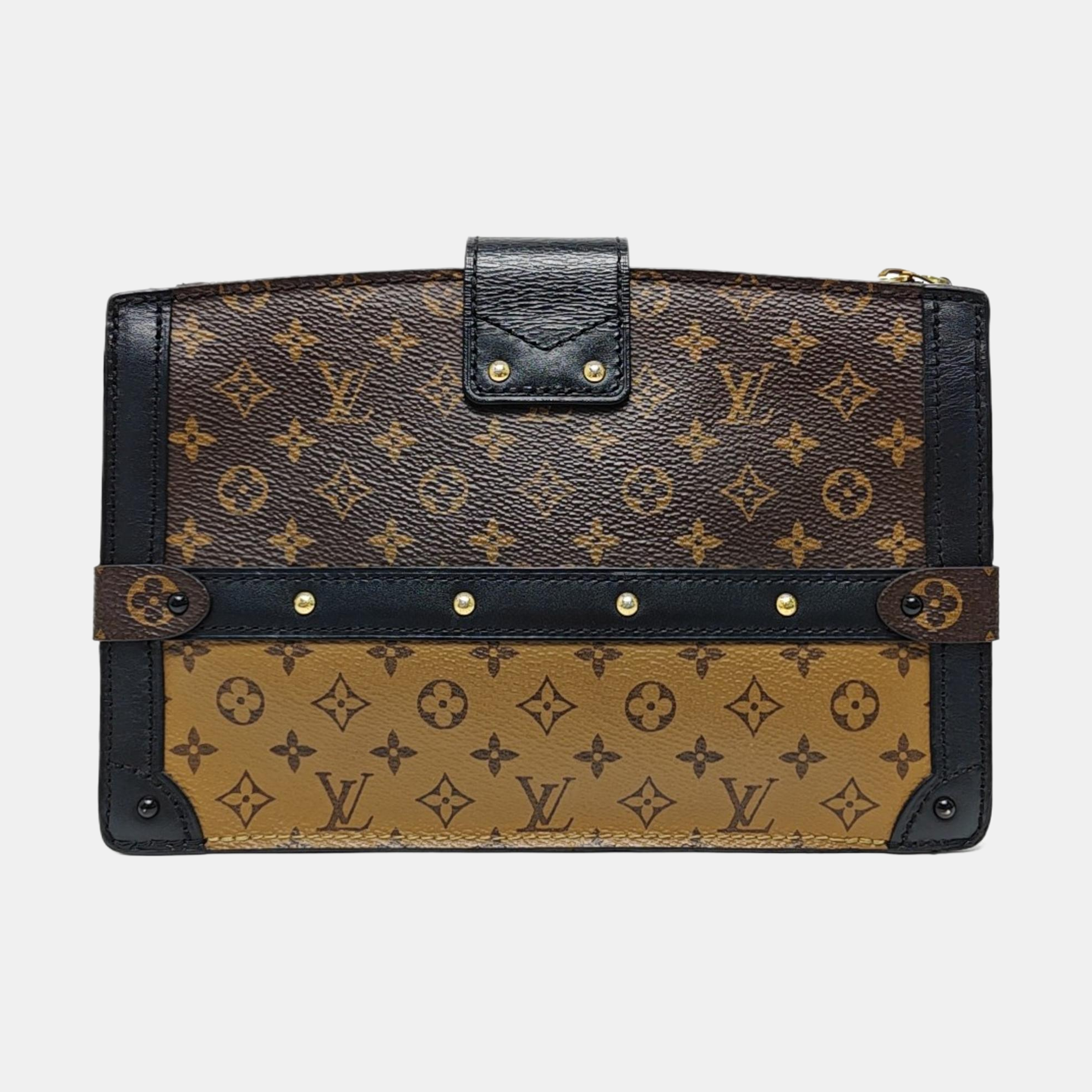 TRUNK Monogram Coated Canvas Brown