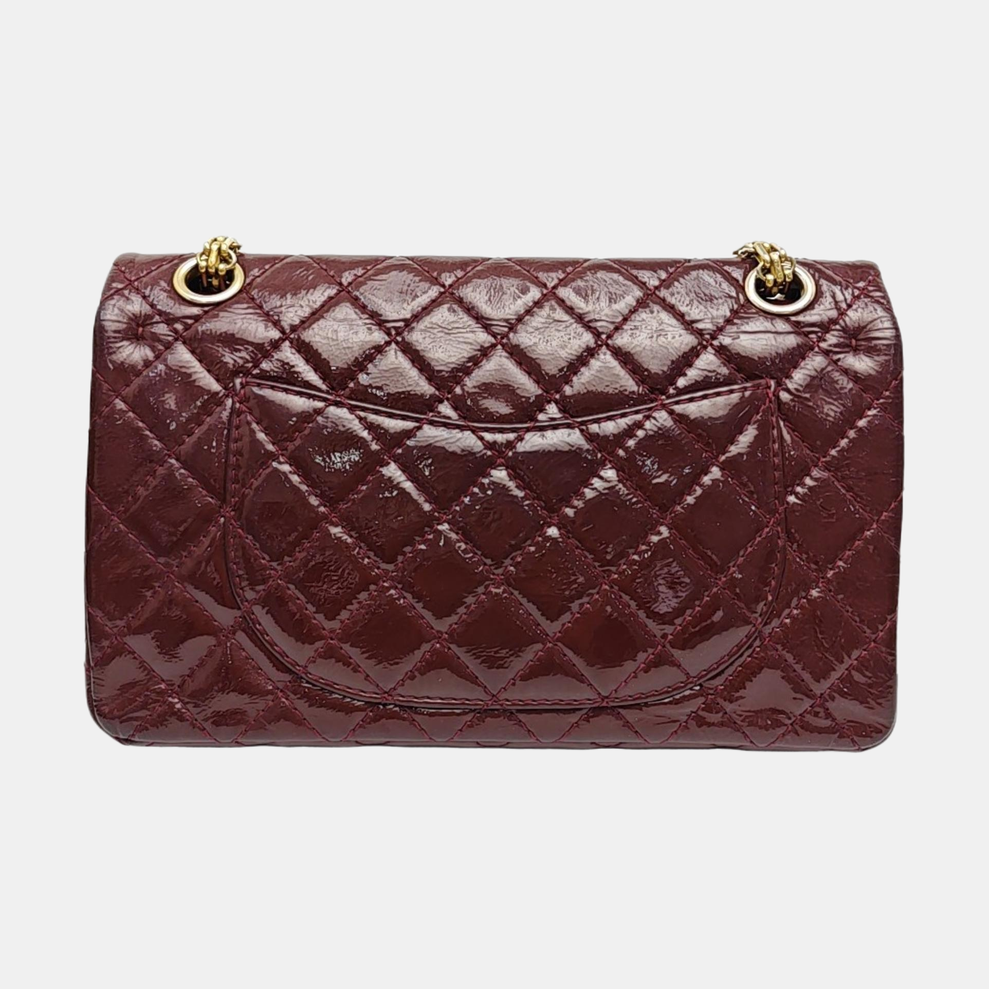 2.55 225 (small) Quilted Patent Leather Red