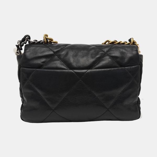 CHANEL 19 Small Quilted Lambskin Black