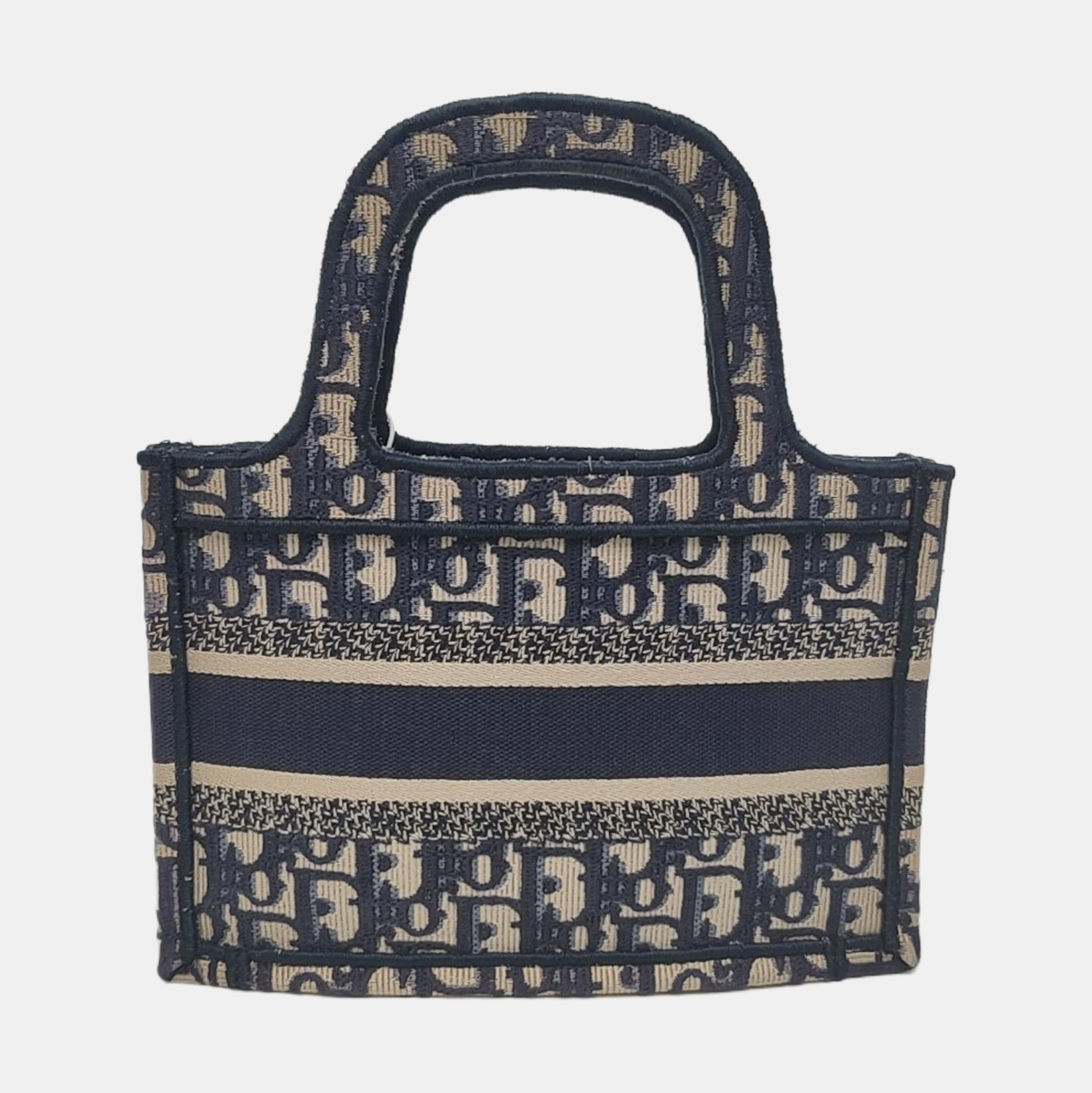 Book Tote Mini Oblique Canvas Blue
