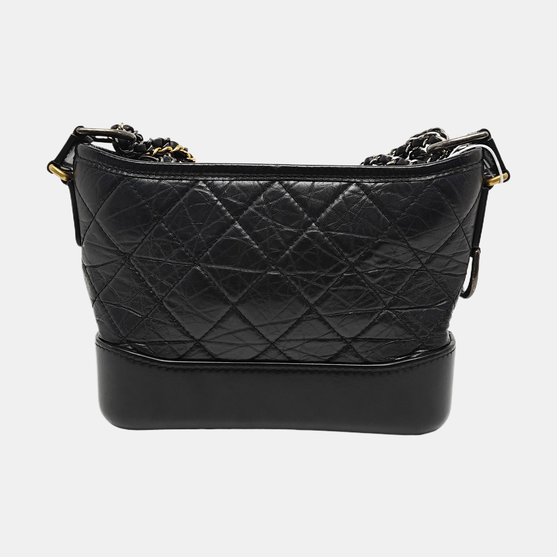 GABRIELLE Small Quilted Vintage Calf Black