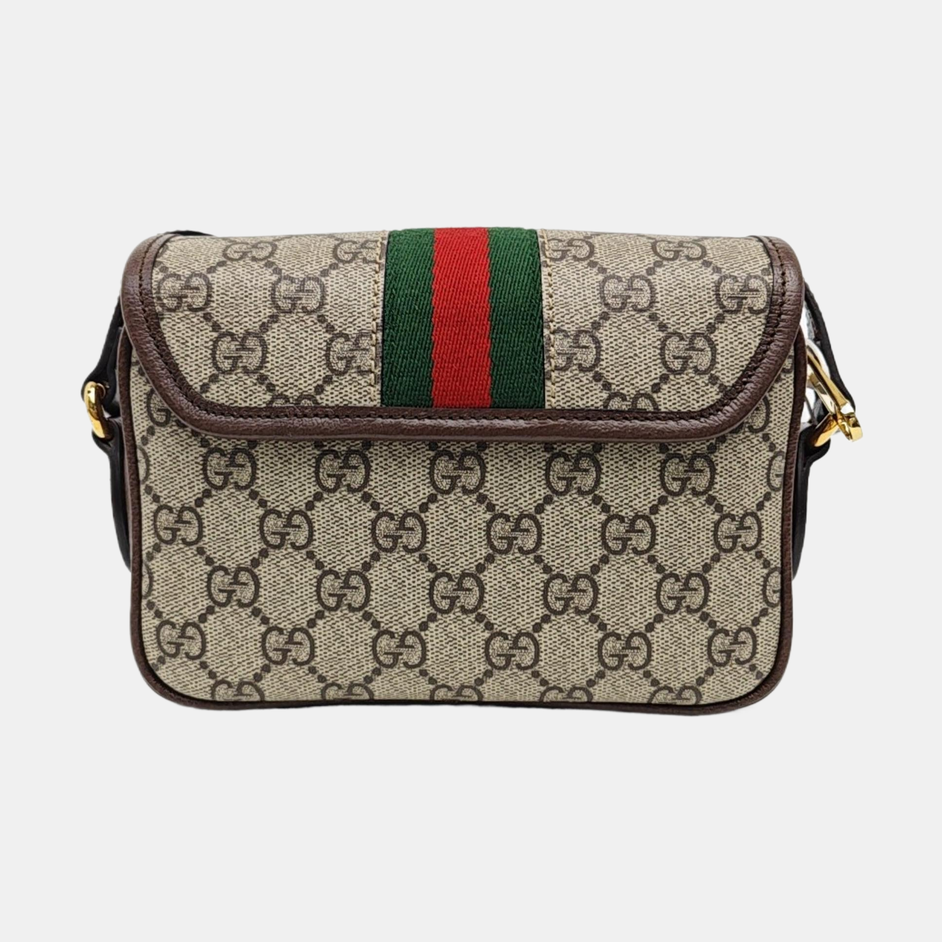 Monogram Coated Canvas Crossbody Bag Beige