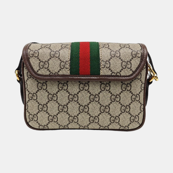 Monogram Coated Canvas Crossbody Bag Beige