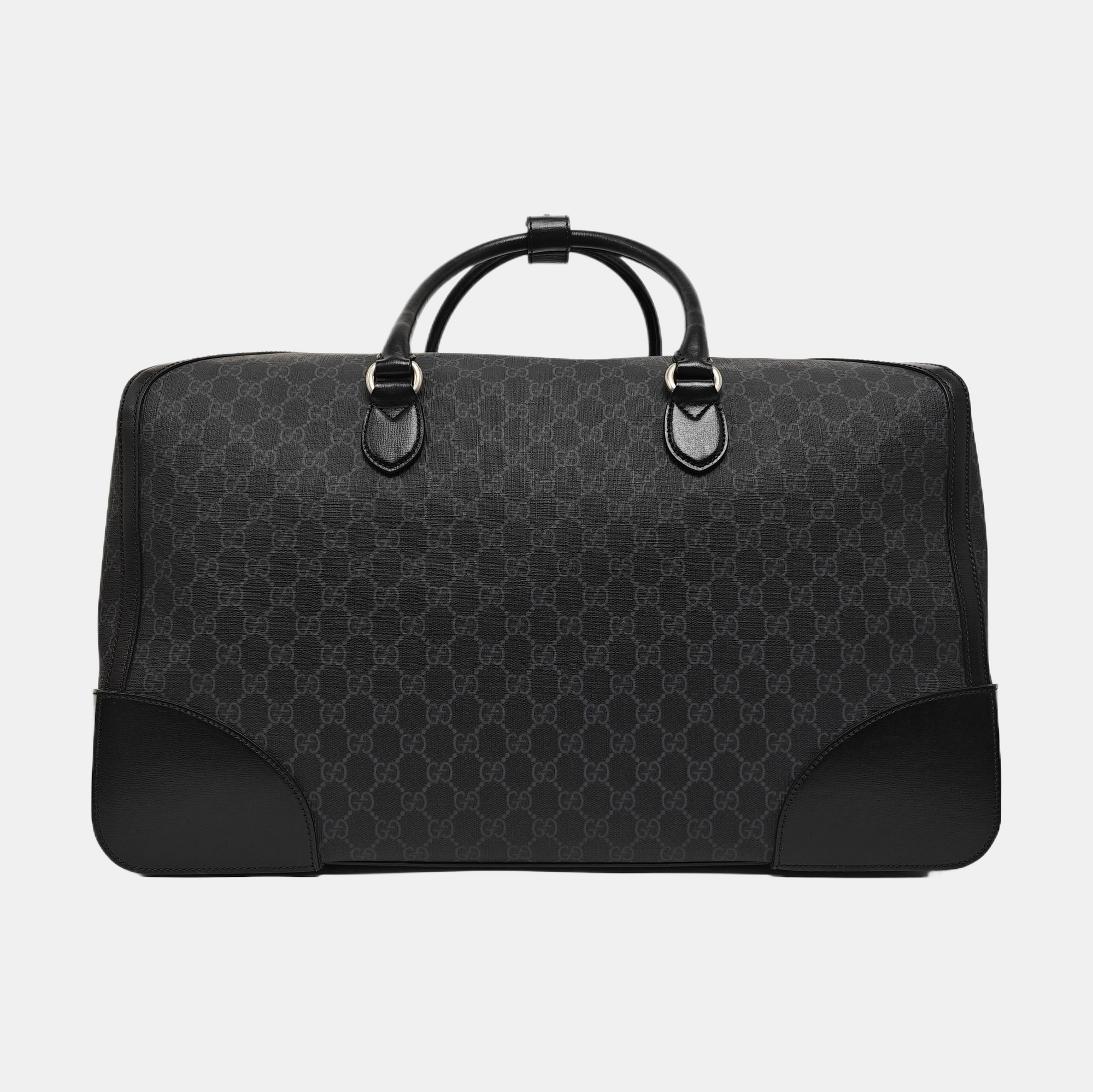 Monogram Coated Canvas Shoulder Bag Black