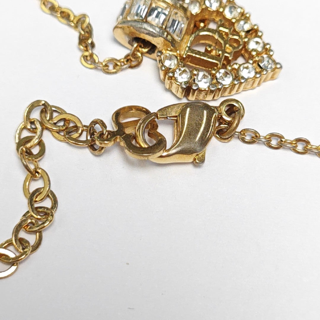 Dior Oblique Metal Gold Necklace