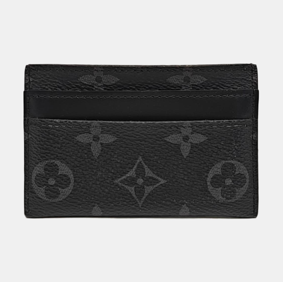 Monogram Coated Canvas Card Holder Black
