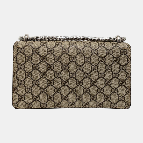 Dionysus Small Monogram Coated Canvas Beige