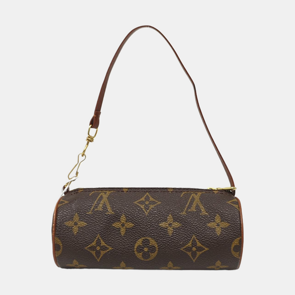 PAPILLON Mini Monogram Coated Canvas Brown
