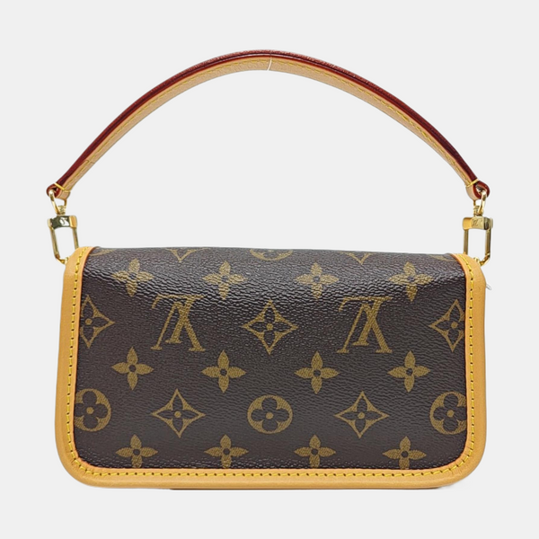 DIANE Nano Monogram Coated Canvas Brown