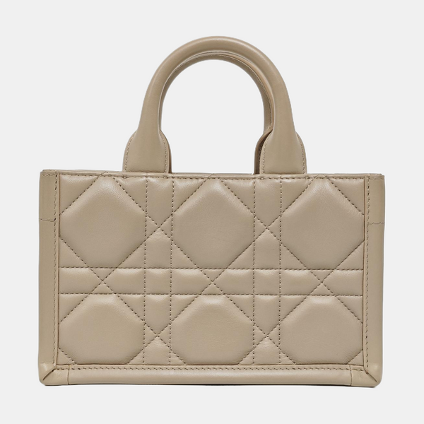 Book Tote Mini Cannage Calfskin Gray