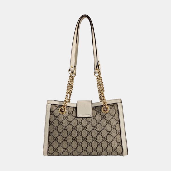 Padlock Small Monogram Coated Canvas Beige