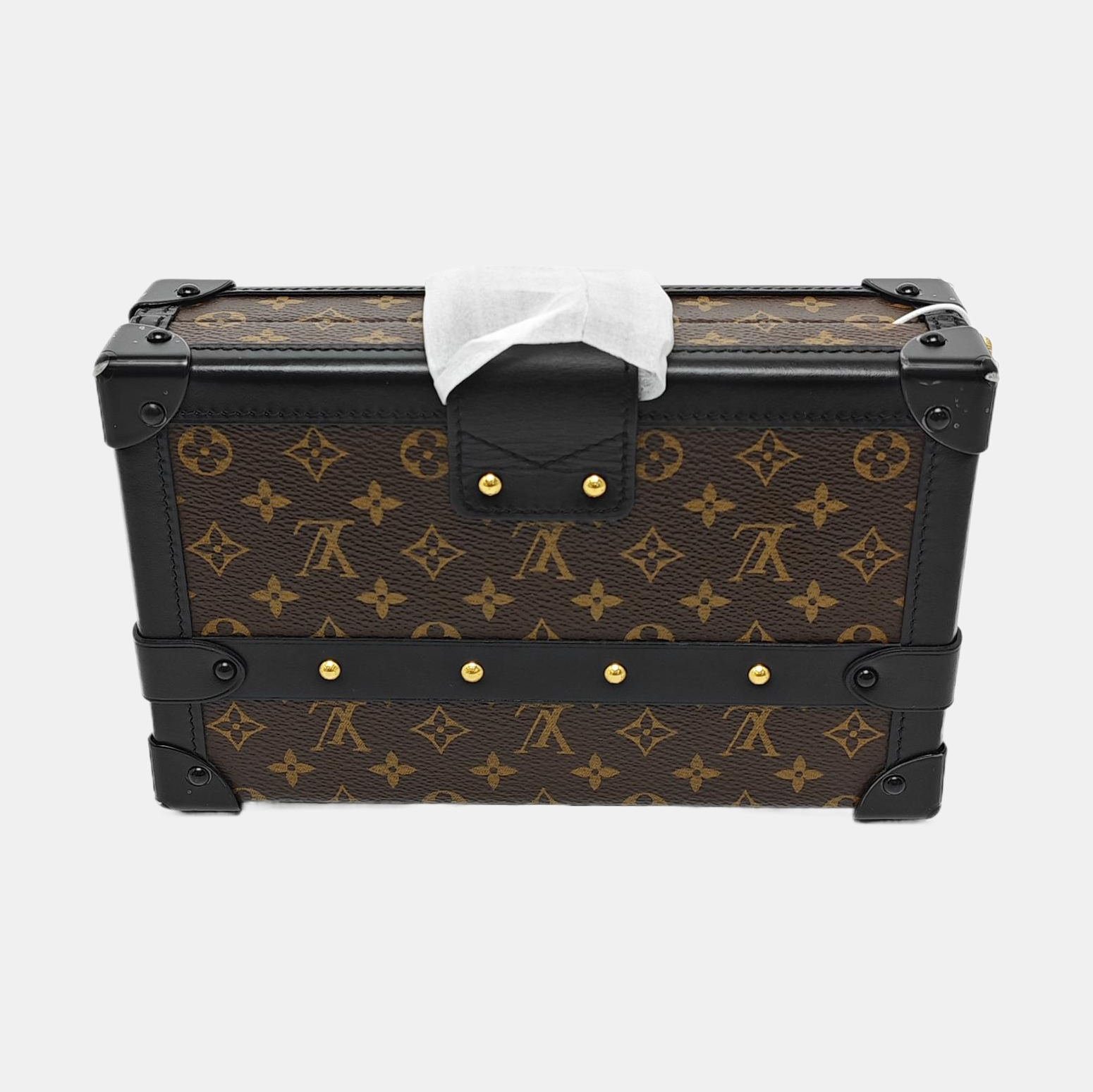 PETITE MALLE CAPITALE Monogram Coated Canvas Brown