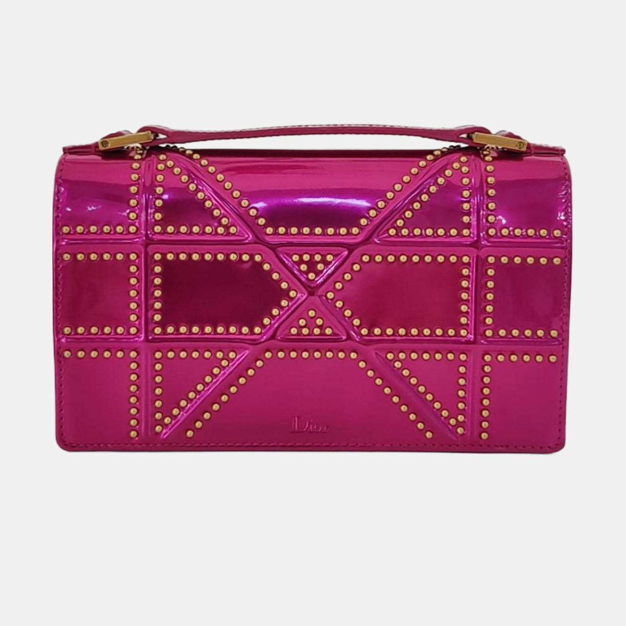 Diorama Cannage Patent Leather Red