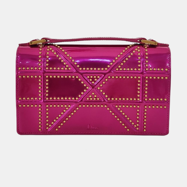 Diorama Cannage Patent Leather Red