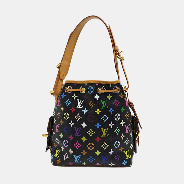 NÉONOÉ MM Monogram Coated Canvas Black