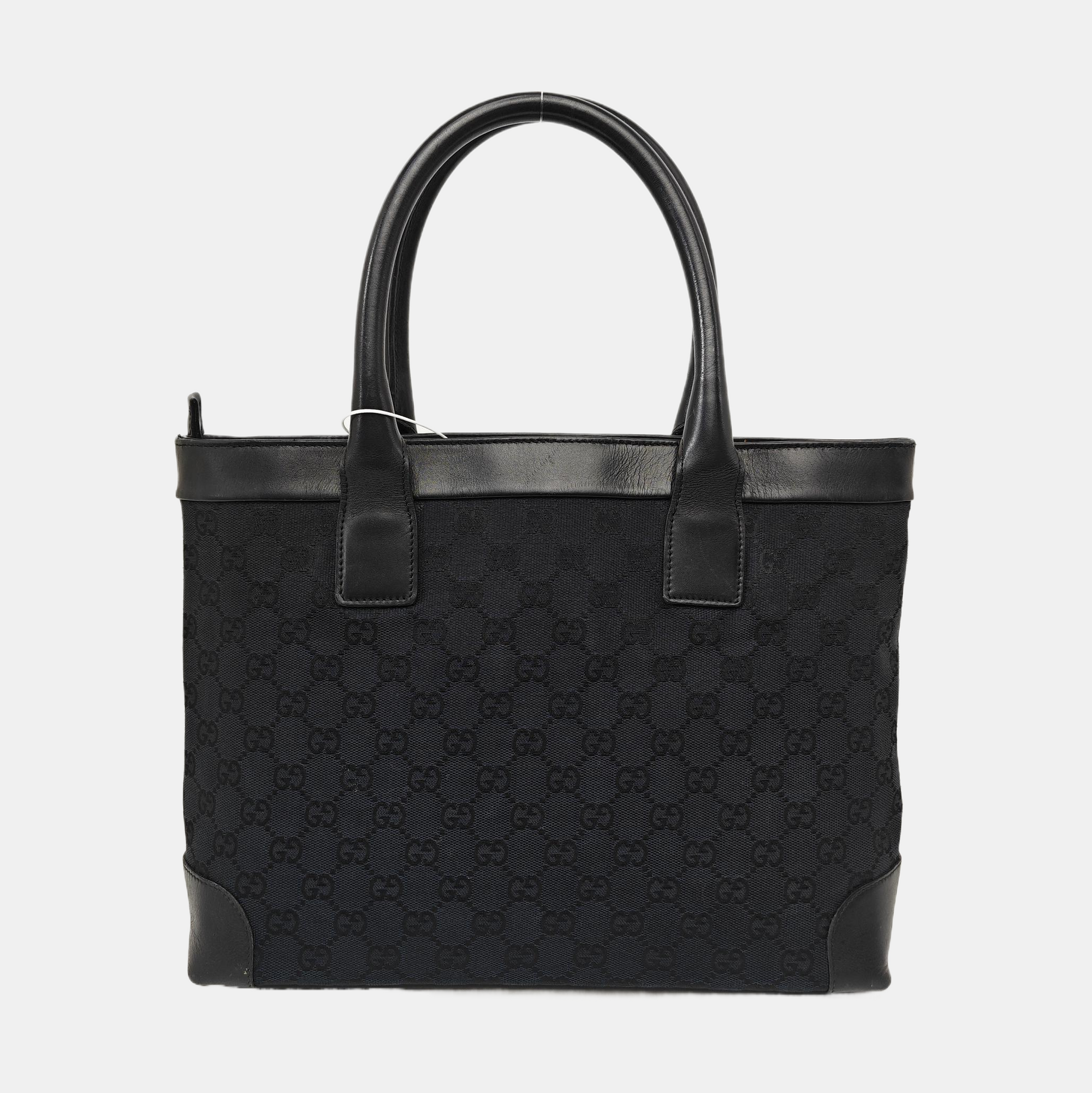Monogram Canvas Tote Bag Blue