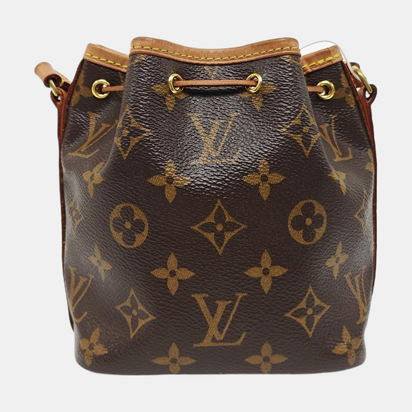 NÉONOÉ Nano Monogram Coated Canvas Brown