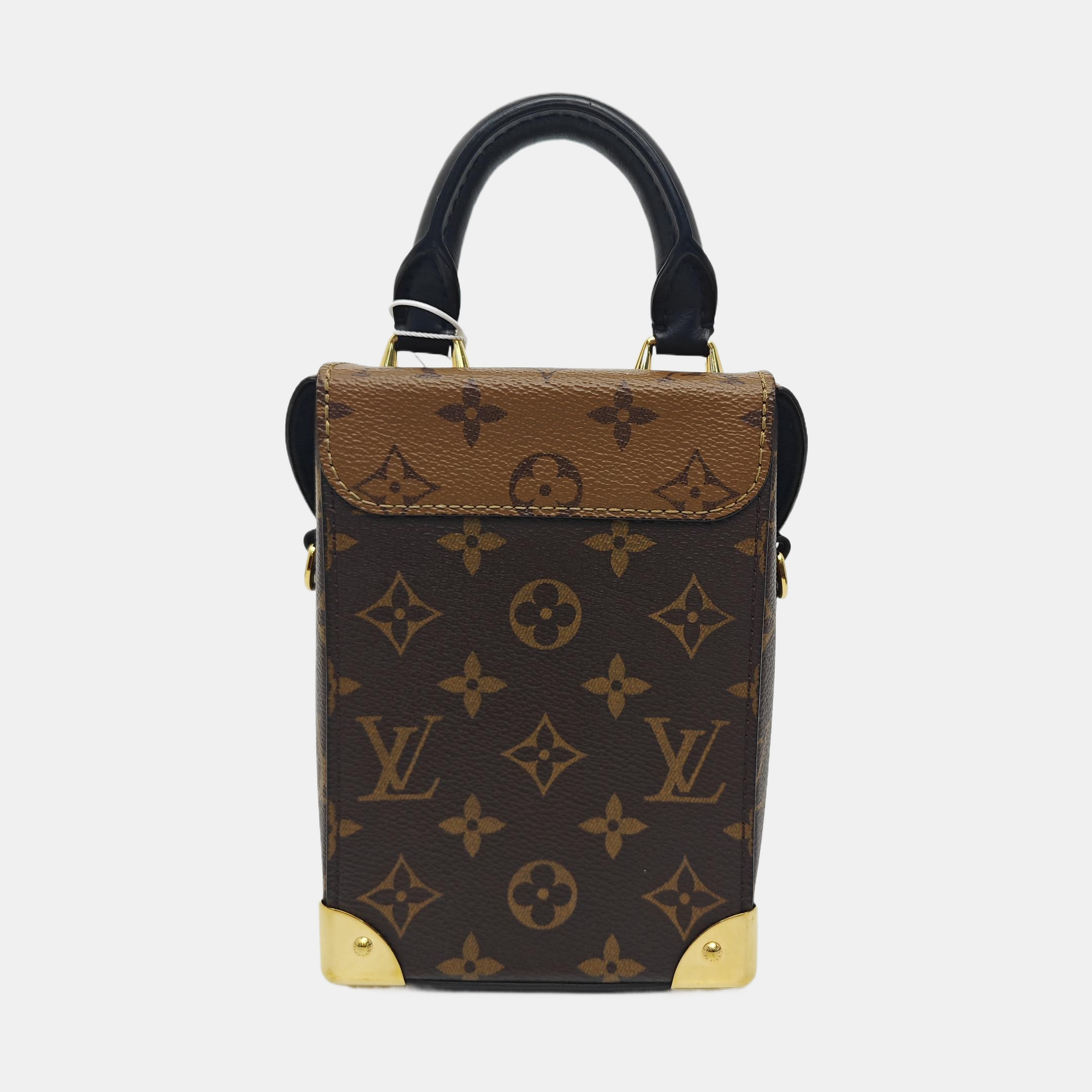 CAMERA BOX Monogram Coated Canvas Brown