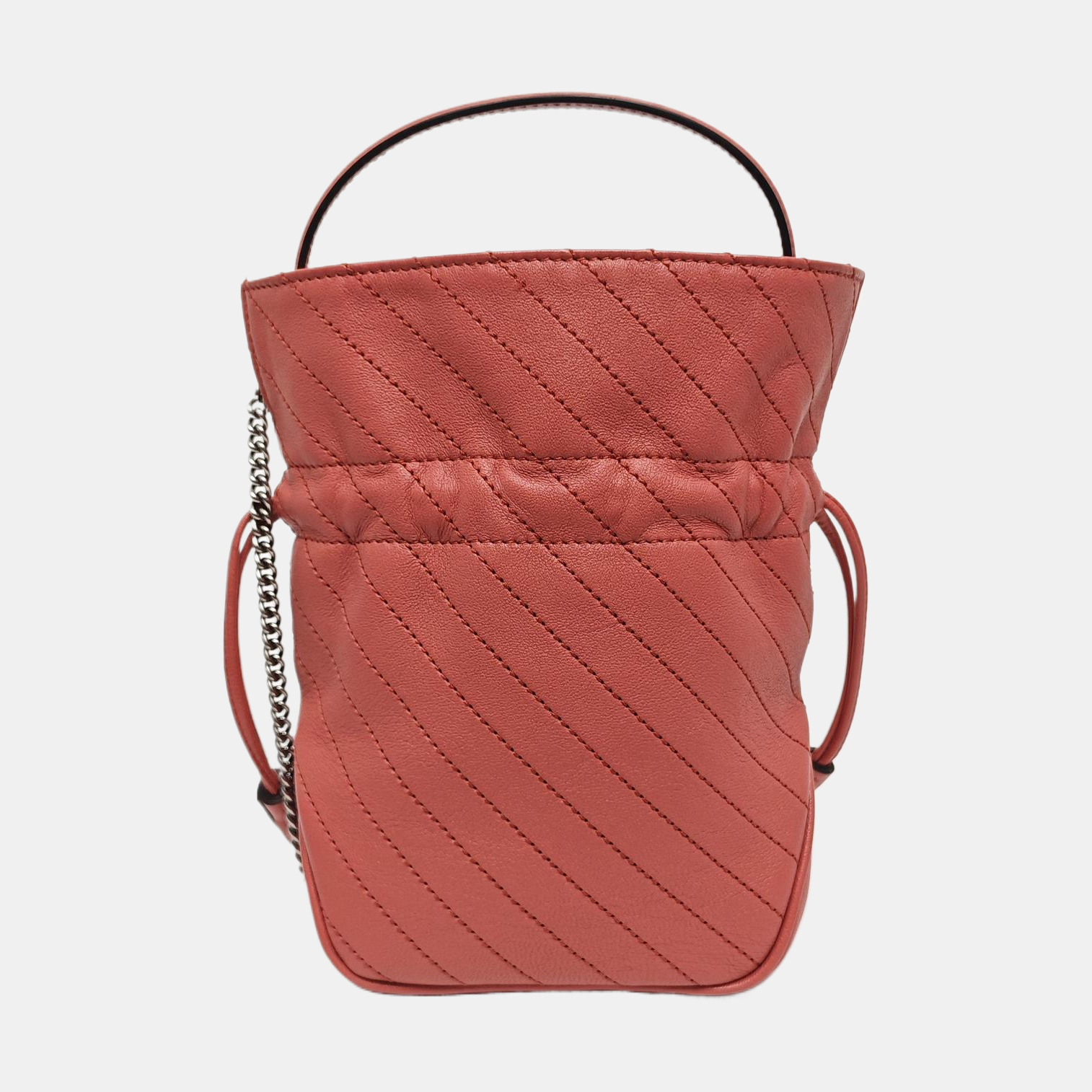 Authenticated pre-owned  Blondie Mini Quilted Calfskin Red - Bucket Bag at Looply