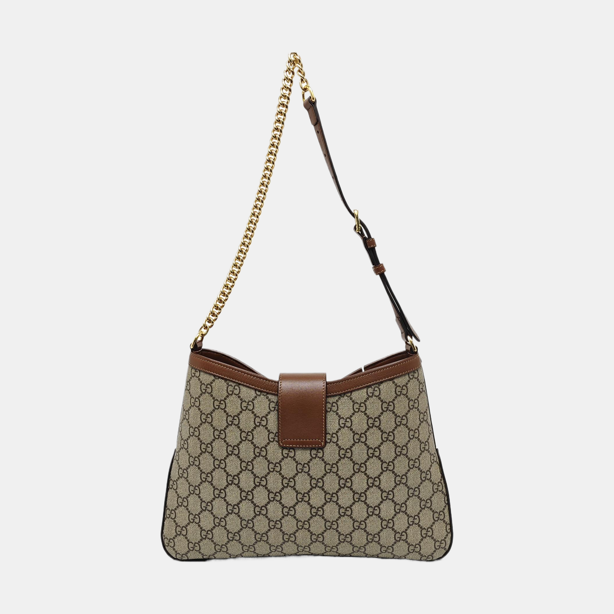Padlock Medium Monogram Coated Canvas Brown