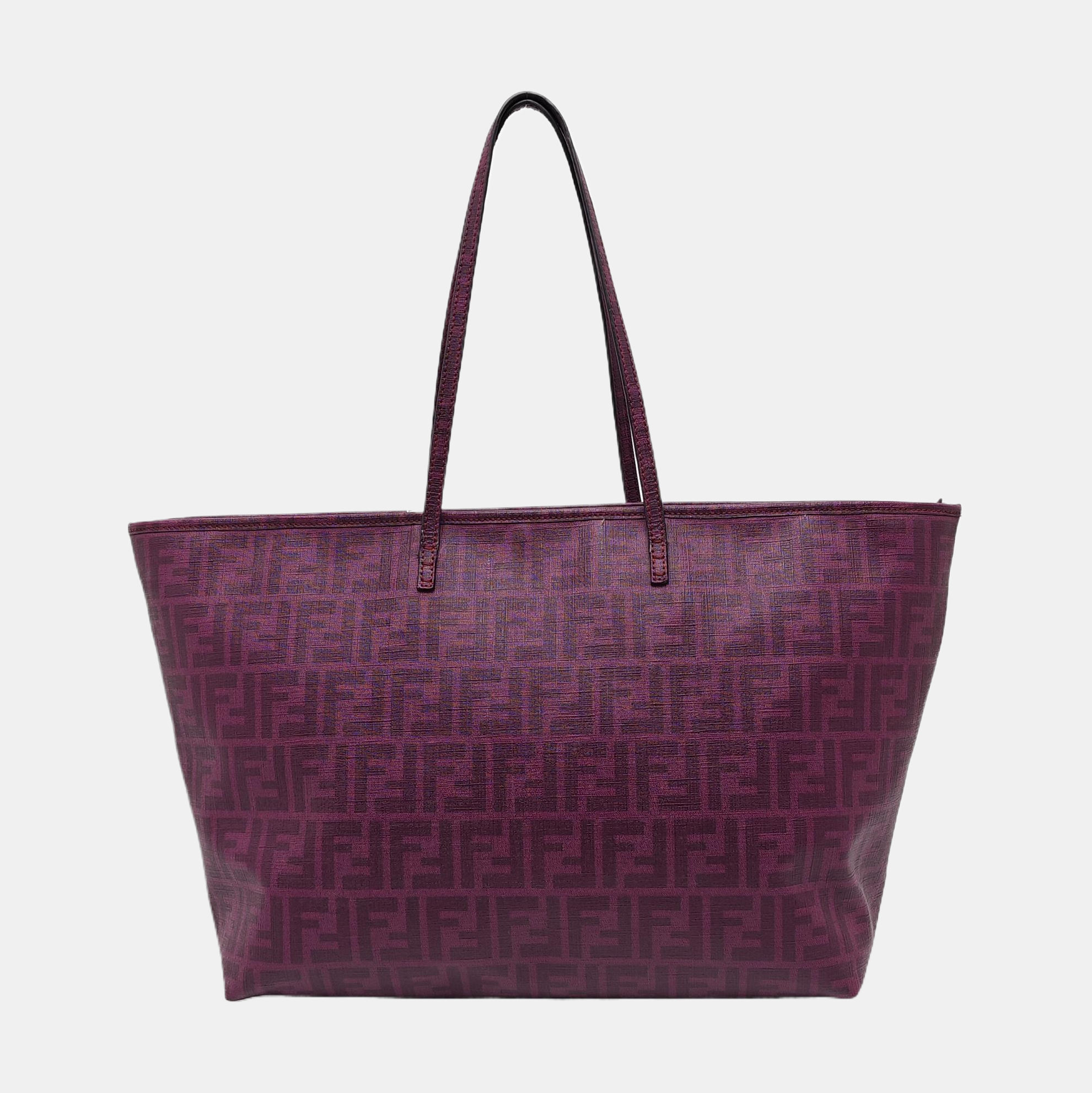 Coated Canvas Tote Bag Purple