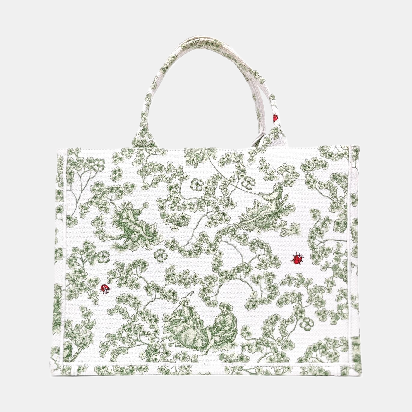 Book Tote Medium Fabric Green
