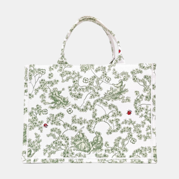 Book Tote Medium Fabric Green