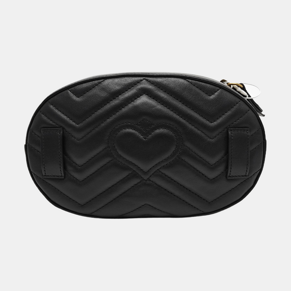 GG Marmont Super Mini Quilted Calfskin Black