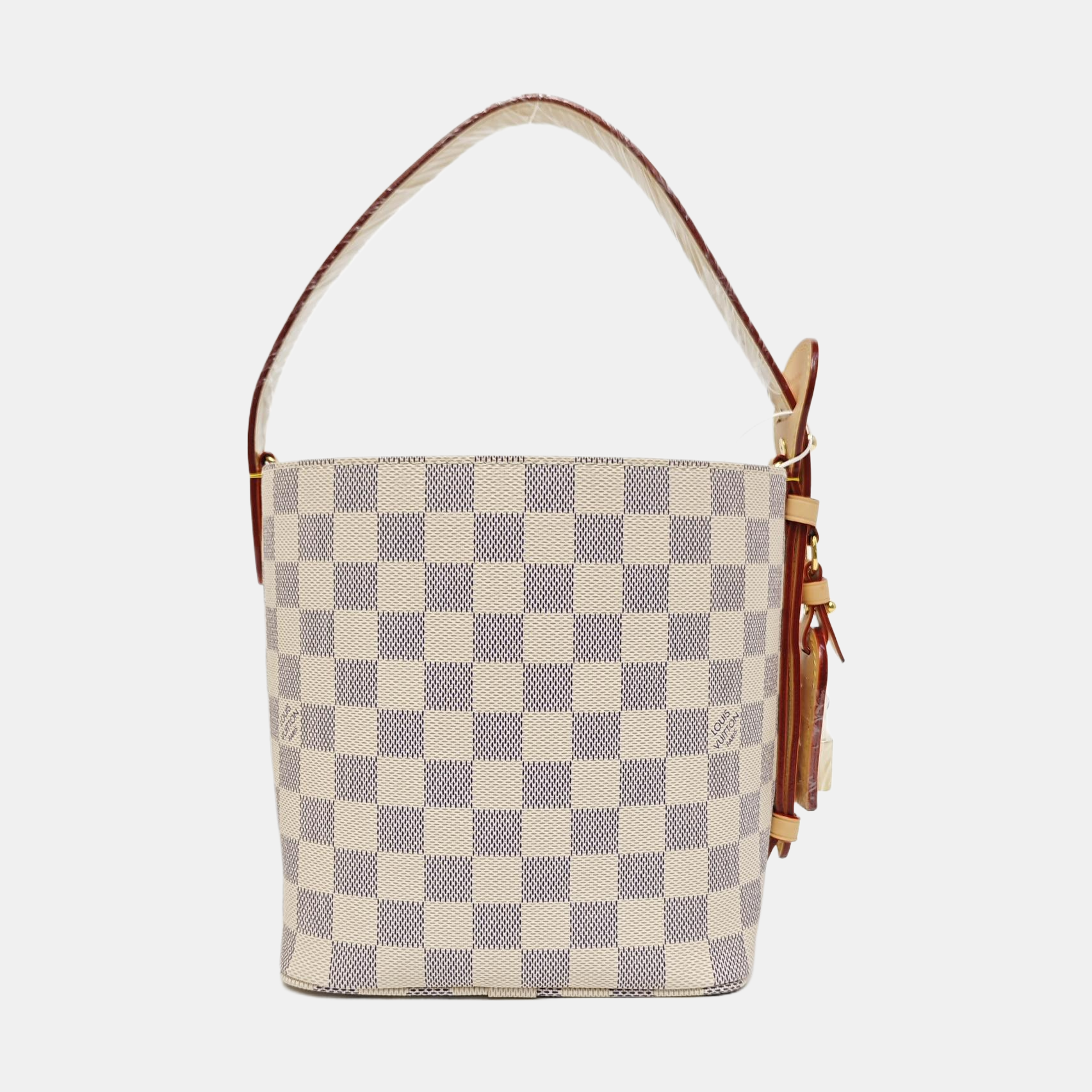 ALL IN PM Damier Azur Coated Canvas White